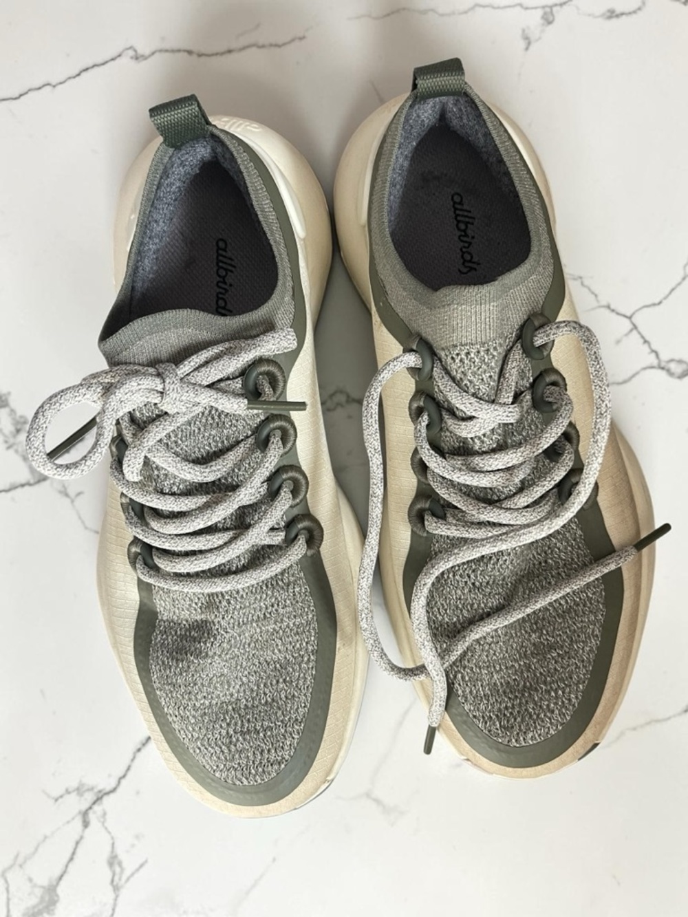 Allbirds Women’s Trail Runners Size 8.5 Stony Cream Rugged Green Sneakers - Picture 4 of 8
